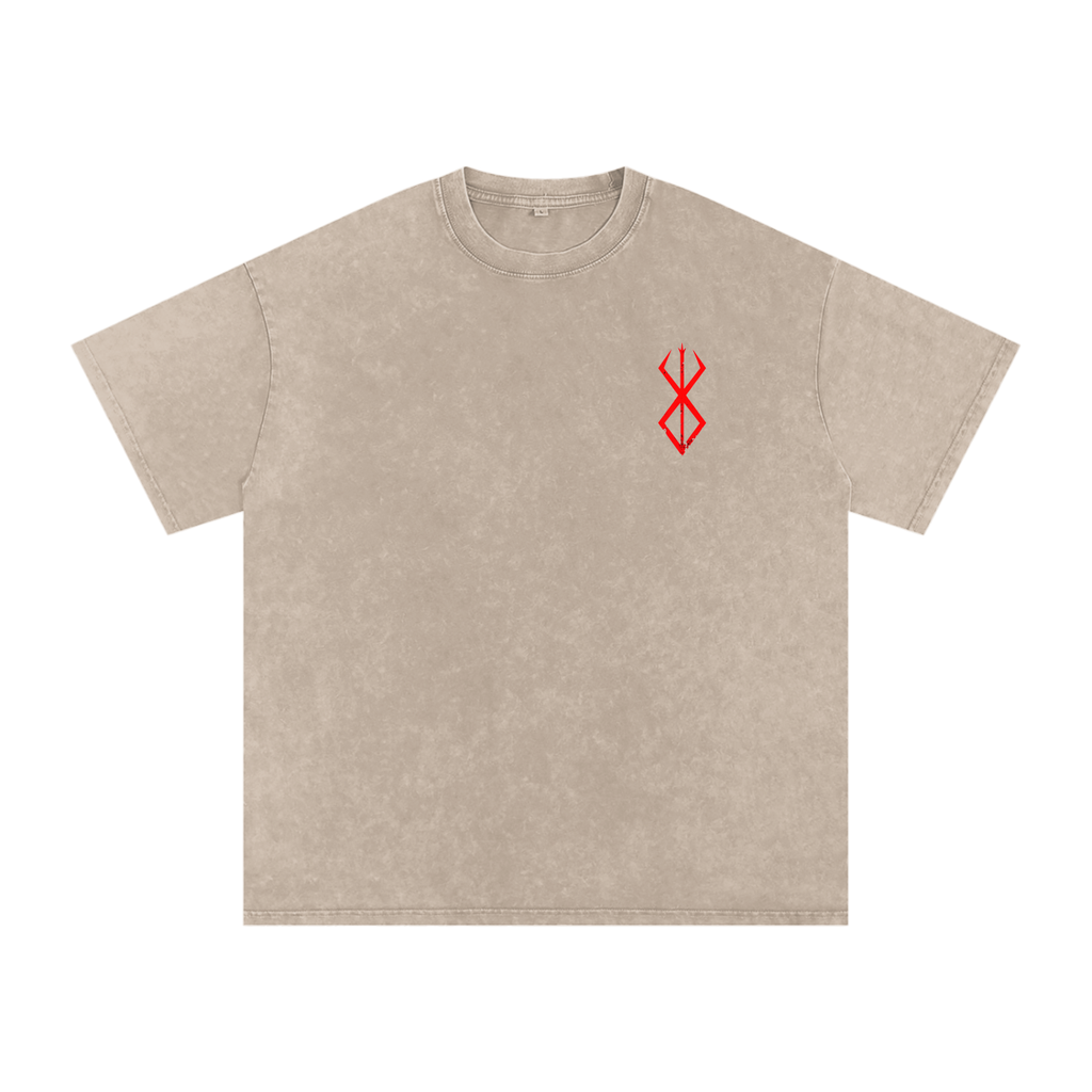 Snow Washed Oversized Berserk Cotton T-Shirt